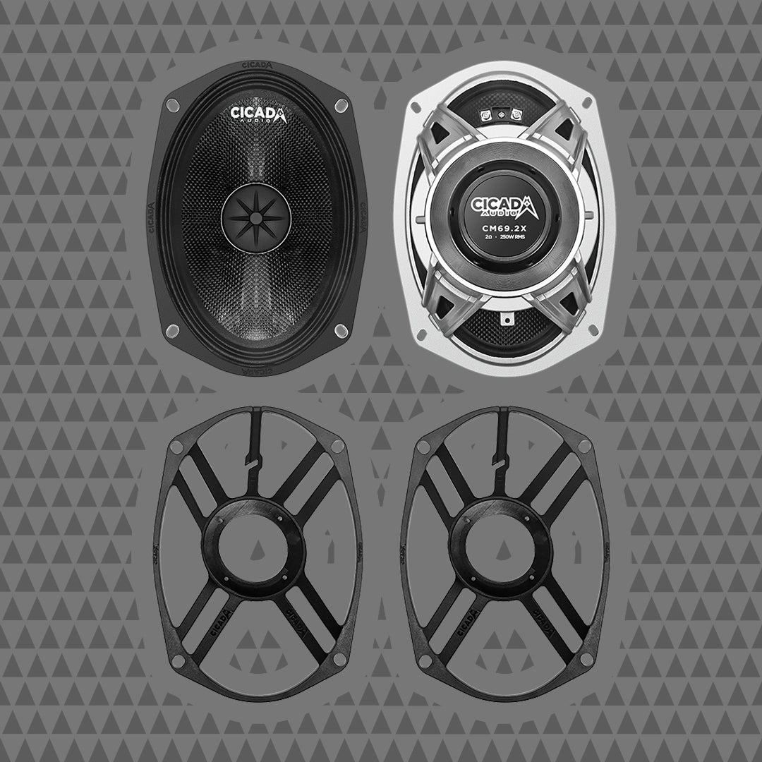 6x9" Mid-Bass 2-way Component Speaker Kit - 2Ω